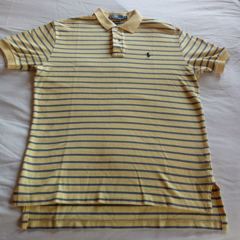 Polo by Ralph Lauren Yellow Striped Men's Shirt
